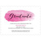 Pink Graduate Swash Graduation Invitations Image 5 of 5